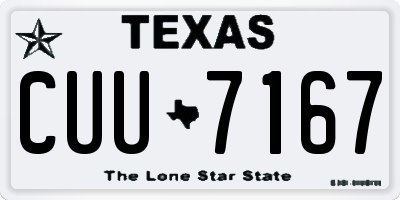 TX license plate CUU7167