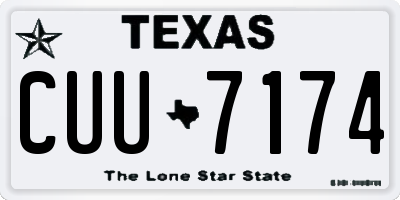 TX license plate CUU7174