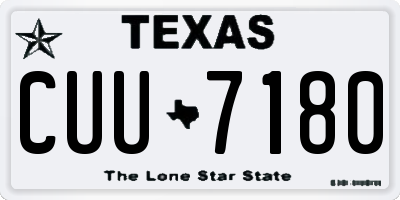 TX license plate CUU7180