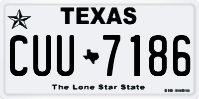 TX license plate CUU7186