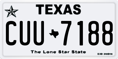 TX license plate CUU7188