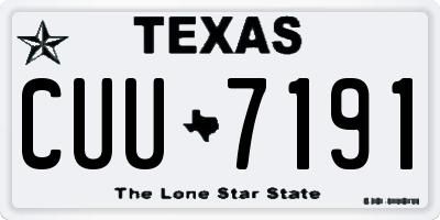 TX license plate CUU7191