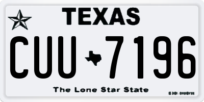 TX license plate CUU7196