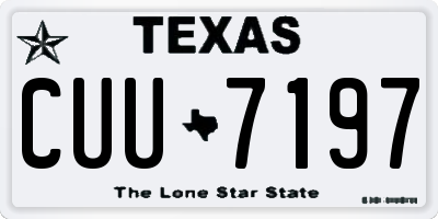 TX license plate CUU7197