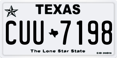 TX license plate CUU7198