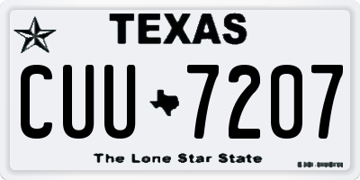 TX license plate CUU7207