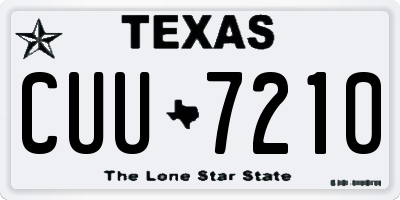TX license plate CUU7210