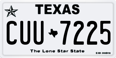 TX license plate CUU7225