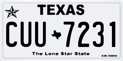 TX license plate CUU7231
