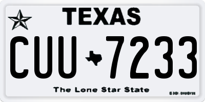 TX license plate CUU7233