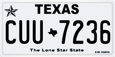 TX license plate CUU7236