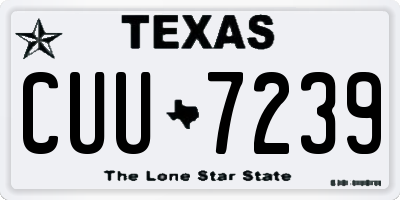 TX license plate CUU7239