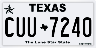 TX license plate CUU7240