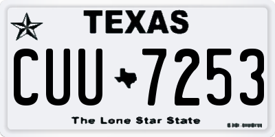 TX license plate CUU7253