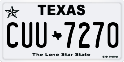 TX license plate CUU7270