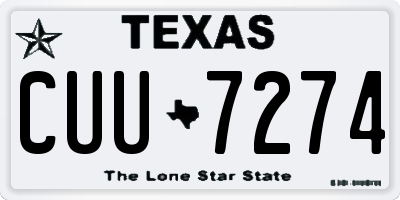 TX license plate CUU7274