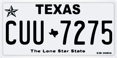 TX license plate CUU7275