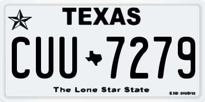 TX license plate CUU7279
