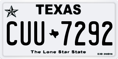 TX license plate CUU7292