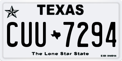 TX license plate CUU7294