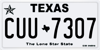 TX license plate CUU7307