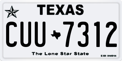 TX license plate CUU7312