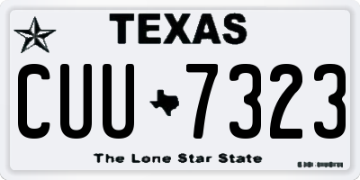 TX license plate CUU7323