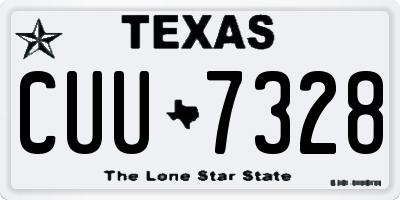 TX license plate CUU7328