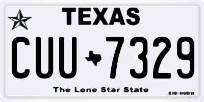 TX license plate CUU7329