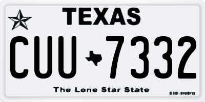 TX license plate CUU7332
