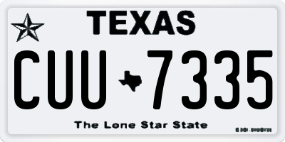 TX license plate CUU7335