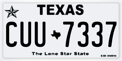 TX license plate CUU7337