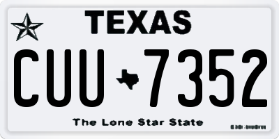 TX license plate CUU7352