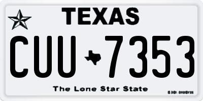 TX license plate CUU7353