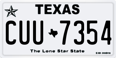 TX license plate CUU7354
