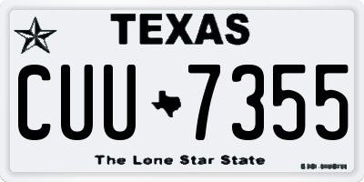 TX license plate CUU7355
