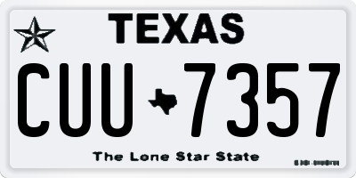 TX license plate CUU7357