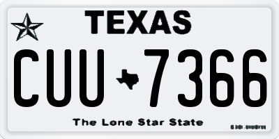 TX license plate CUU7366