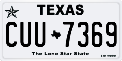 TX license plate CUU7369