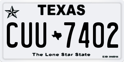 TX license plate CUU7402