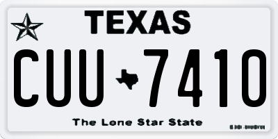 TX license plate CUU7410