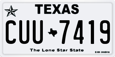 TX license plate CUU7419