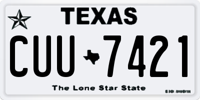 TX license plate CUU7421