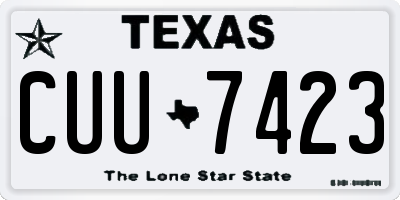 TX license plate CUU7423