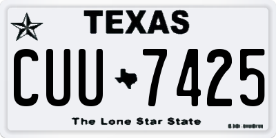 TX license plate CUU7425