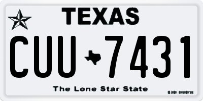 TX license plate CUU7431