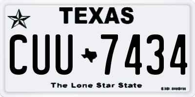 TX license plate CUU7434