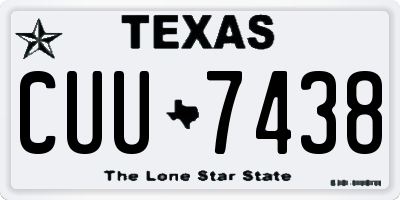 TX license plate CUU7438