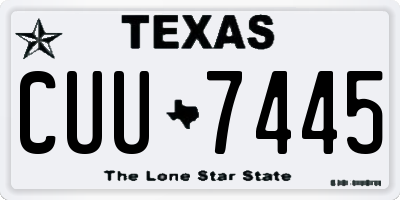 TX license plate CUU7445