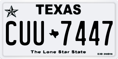TX license plate CUU7447